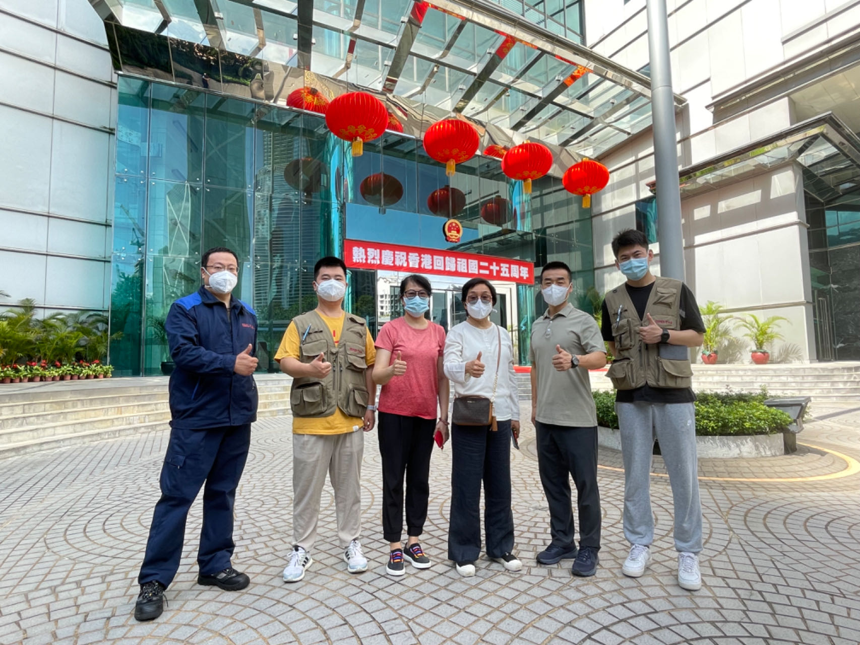 幕墙检测现场